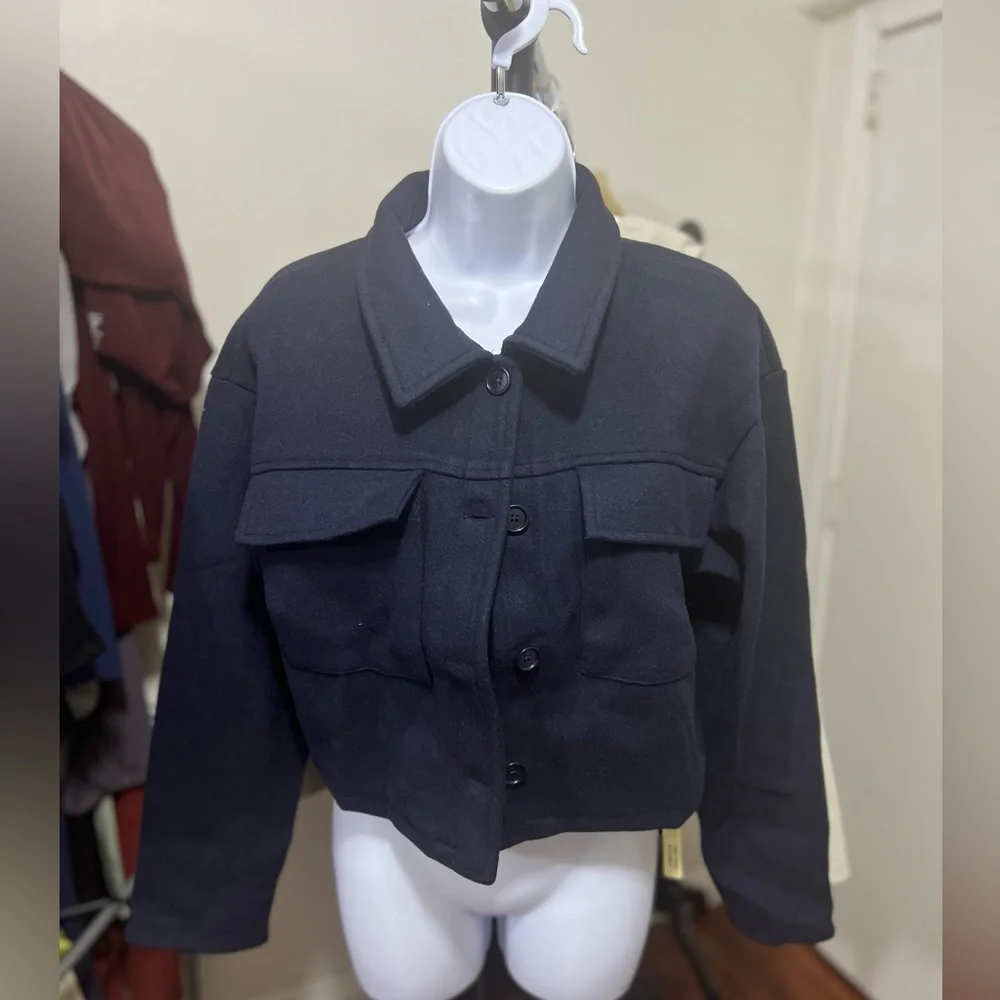 OGL Cashmere-like Short Utility Jacket - Picture 3 of 7